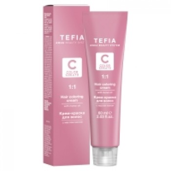 Tefia Color Creats - Крем-краска для волос с маслом монои, 8.11 светлый блондин пепельный интенсивный, 60 мл