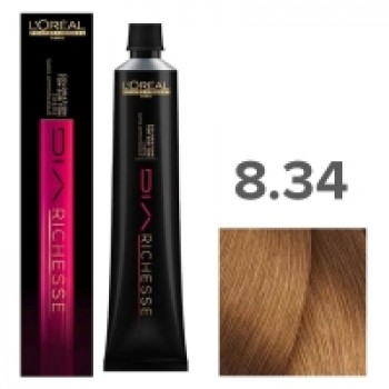 L'Oreal Professionnel Diarichesse - Краска для волос 8.34, светлый блондин золотисто-медный, 50 мл