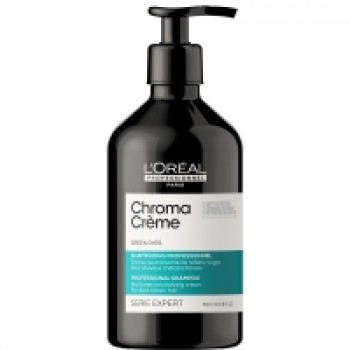 Loreal Professionnel Chroma Creme - Шампунь-крем с зеленым пигментом для нейтрализации красного оттенка темных волос, 500 мл