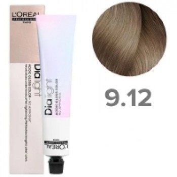 Loreal Professionnel Dia Light - Полуперманентный краситель, тон 9.12 молочный коктейль холодный перламутровый, 50 мл