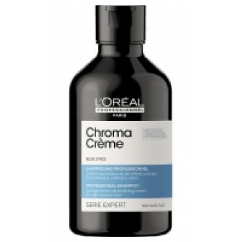 Loreal Professionnel Chroma Creme - Шампунь-крем с синим пигментом для нейтрализации оранжевого оттенка русых и светло-коричневых волос, 300 мл