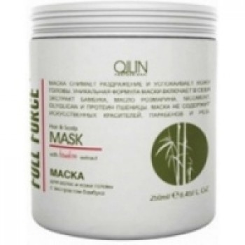 Ollin Professional Full Force Hair&Scalp Mask With Bamboo Extract - Маска для волос и кожи головы с бамбуком, 250 мл.