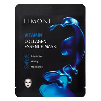 LIMONI Маска тканевая витаминизирующая с коллагеном для лица / Vitamin Collagen Essence Mask 23 г