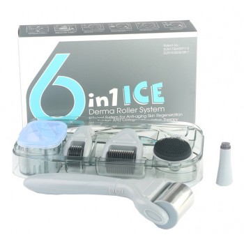 DRS Набор с мезороллером и охлаждающей насадкой 6 в 1 Айс / DermaRoller Kit with Ice Roller 6 in 1 Ice
