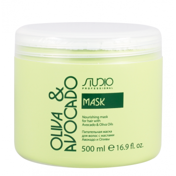 STUDIO PROFESSIONAL Маска увлажняющая для волос с маслами авокадо и оливы / Olive and Avocado 500 мл