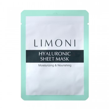 LIMONI Маска суперувлажняющая с гиалуроновой кислотой для лица / SHEET MASK WITH HYALURONIC ACID 20 г