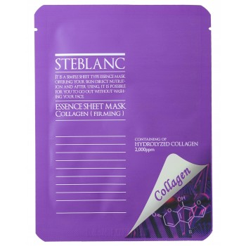 STEBLANC Маска тканевая укрепляющая с гидролизованным коллагеном для лица / Essence Sheet Mask Collagen 25 г