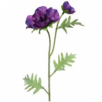 растение искусственное Анемона 41 см, фиолетовый