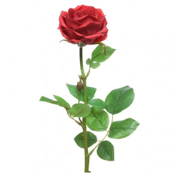 растение искусственное Роза красная 66см