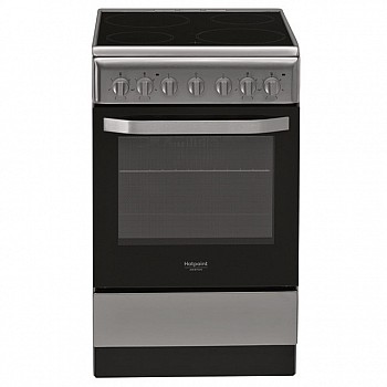 плита электрическая HOTPOINT-ARISTON HS5V5PMX/RU 4 конфорки 85х50х60см стеклокерамика серебристая