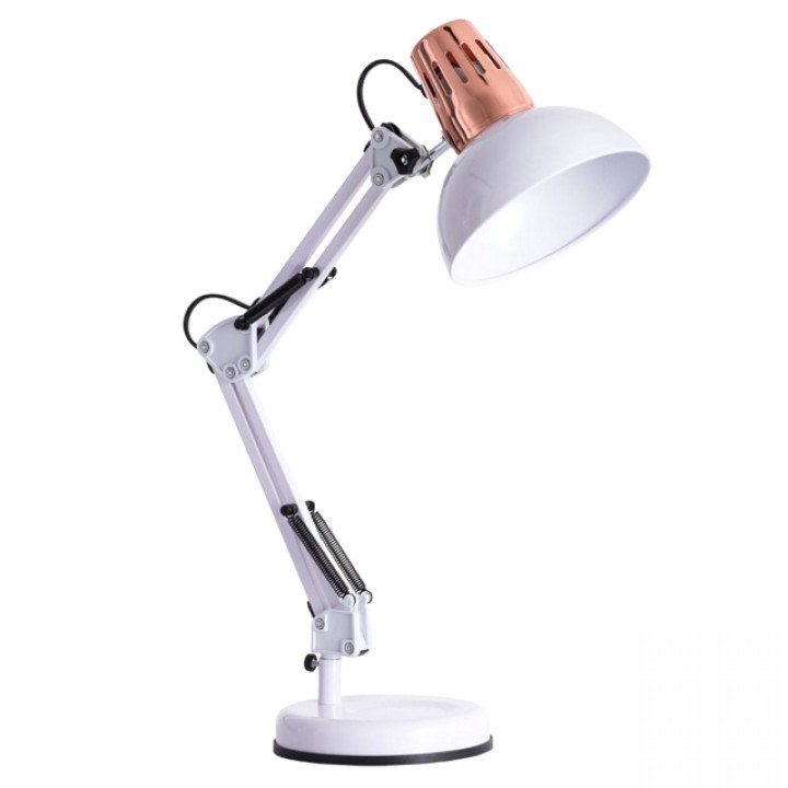 лампа настольная ARTE LAMP Luxo 1х40Вт E27 металл белый