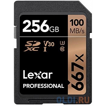 Карта памяти SD XC 256Gb Lexar Professional 667x