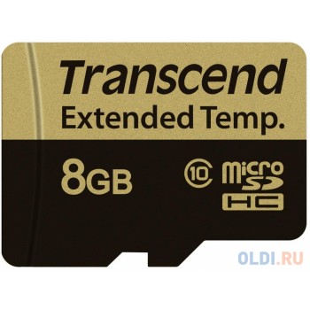 Промышленная карта памяти microSDHC Transcend 520I, 8 Гб Class 10 MLC, темп. режим от -40? до +85?