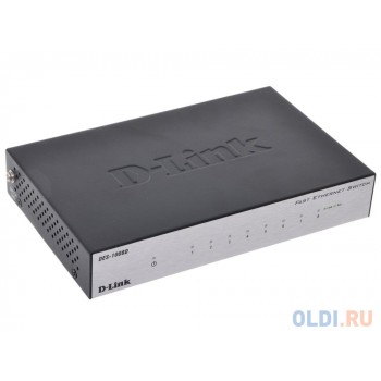 Коммутатор D-Link DES-1008D/L2B Неуправляемый коммутатор с 8 портами 10/100Base-TX