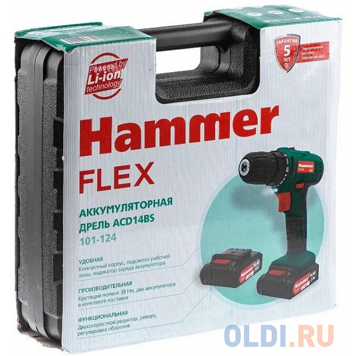 Дрель аккумуляторная Hammer Flex ACD14BS