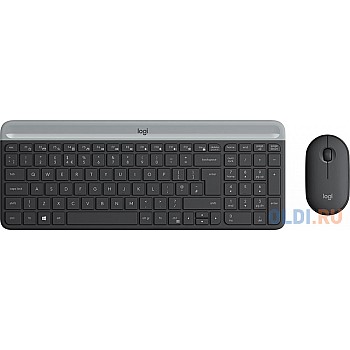 (920-009206) Клав. + Мышь Беспроводная Logitech Slim Wireless Combo MK470 GRAPHITE