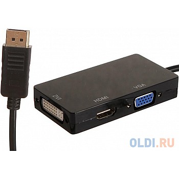 Переходник HDMI DisplayPort 0.1м Atcom AT6854 круглый черный