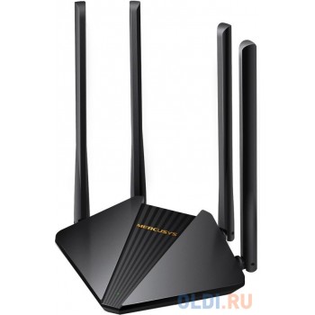 Wi-Fi роутер Mercusys MR1200G 802.11abgnac 867Mbps 5 ГГц 2.4 ГГц 2xLAN — черный