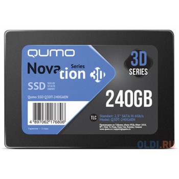 Твердотельный накопитель SSD 2.5" 240 Gb QUMO Q3DT-240GAEN Read 560Mb/s Write 540Mb/s 3D NAND TLC