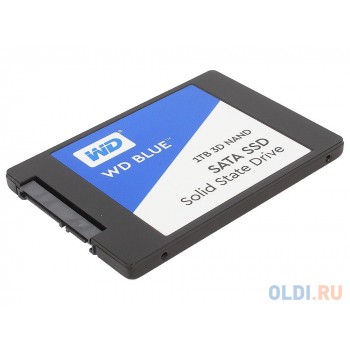 Твердотельный накопитель SSD 2.5" 1TB Western Digital WD Blue 3D NAND SSD WDS100T2B0A (SATA 6Gb/s, 2.5") (R530/W560Mb/s, TLC, SATA) (WDS100T2B0A)