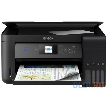 МФУ EPSON L4160 Принтер/сканер/копир. A4. Фабрика Печати. 33 стр/мин. Цветной. Wi-Fi. ЖК дисплей.