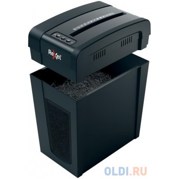 Шредер Rexel Secure X10-SL черный (секр.P-4)/перекрестный/10лист./18лтр./скрепки/скобы