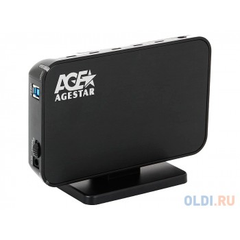 Мобил рек AgeStar 3UB3A8-6G (Black), usb3.0 to 3,5"hdd SATA алюминий