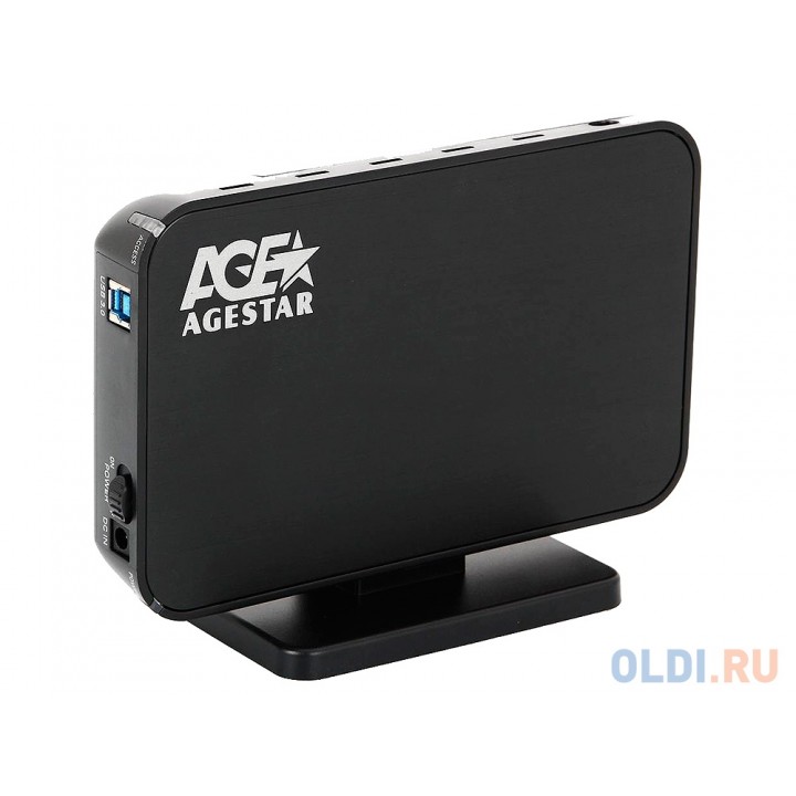 Мобил рек AgeStar 3UB3A8-6G (Black), usb3.0 to 3,5"hdd SATA алюминий