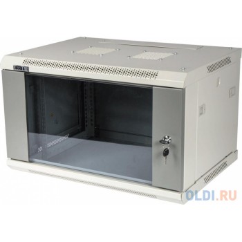 Шкаф настенный 9U Lanmaster TWT-CBWPG-9U-6X6-GY 600x600mm серый 60кг