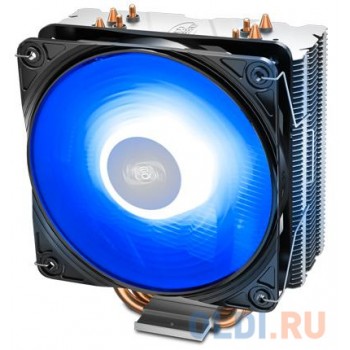 Кулер CPU DEEPCOOL GAMMAXX 400 V2 BLUE (универсальный, 180W, 27.8 dB, 500-1650 rpm, 120мм, 4pin, медь+ алюминий, подсвет