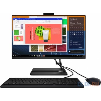 Моноблок/ Lenovo IdeaCentre AIO 3 24ALC6 23.8"(1920x1080)/AMD Ryzen 3 5300U(2.6Ghz)/4096Mb/256SSDGb/DVDrw/Int:AMD Radeon/BT/WiFi/war 1y/6.81kg/black/Win11Home + Keyboard, mouse USB