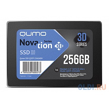 Твердотельный накопитель SSD 2.5" 256 Gb QUMO Q3DT-256GAEN Read 560Mb/s Write 540Mb/s 3D NAND TLC