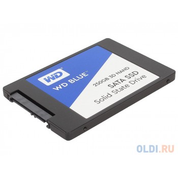 Твердотельный накопитель SSD 2.5" 250GB Western Digital WD Blue 3D NAND SSD WDS250G2B0A (SATA 6Gb/s, 2.5") (R525/W550Mb/s, TLC, SATA) (WDS250G2B0A)