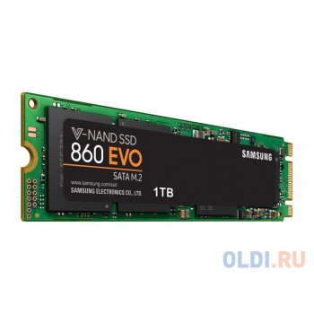 Твердотельный накопитель SSD M.2 1TB Samsung 860 EVO (R550/W520Mb/s, V-NAND 3-bit MLC, MJX, SATA 6Gb/s, 2280) (MZ-N6E1T0BW)