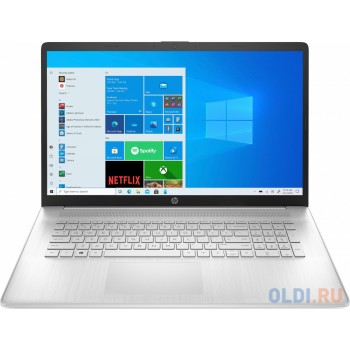 Ноутбук HP 17-cn0113ur Intel Core i5 1135G7/16G/SSD512Gb/17.3"/FHD/IPS/DOS/silver (638G0EA) (962682)