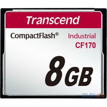 Промышленная карта памяти CompactFlash Transcend 170, 8 Гб MLC, темп. режим от -25? до +85?