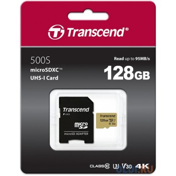 Карта памяти microSDXC 128Gb Transcend TS128GUSD500S