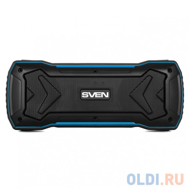 Колонки Sven PS-220, черный-синий,2.0, 2x5 Вт (RMS), Wateproof (IPx5), Bluetooth, USB, microSD, FM-тюнер, встроенный аккумулятор