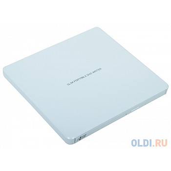 Оптич. накопитель ext. DVD±RW HLDS (Hitachi-LG Data Storage) GP60NW60 White <USB 2.0, 9.5mm, Tray, Retail