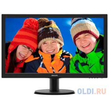 Монитор 23.6" Philips 243V5QHSBA/00(01) Black VA, 1920x1080, 8ms, 250 cd/m2, 3000:1 (DCR 10M:1), D-Sub, DVI, HDMI, vesa