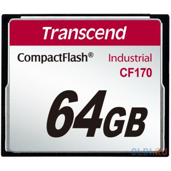 Промышленная карта памяти CompactFlash Transcend 170, 64 Гб MLC, темп. режим от -25? до +85?