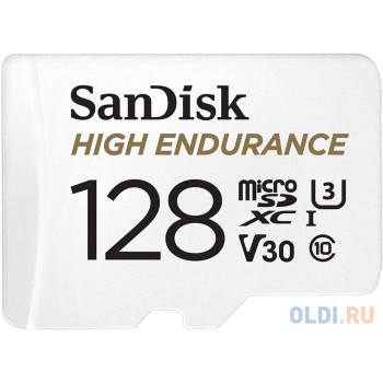 Флеш карта microSD 128GB SanDisk microSDXC Class 10 UHS-I U3 V30 High Endurance Video Monitoring Card