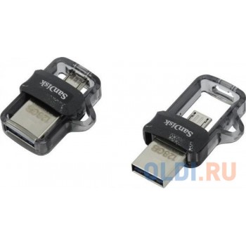 Флешка USB 128Gb SanDisk Ultra Android Dual Drive OTG SDDD3-128G-G46 черный