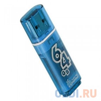 Внешний накопитель 64Gb USB Drive <USB2.0 Smartbuy Glossy series Blue (SB64GBGS-B)
