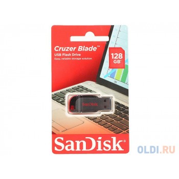 Внешний накопитель 128GB USB Drive <USB 2.0> SanDisk Blade (SDCZ50-128G-B35)