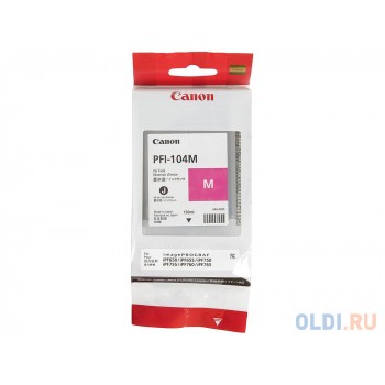 Картридж Canon PFI-104M пурпурный для Canon iPF650 655 750 755 130мл