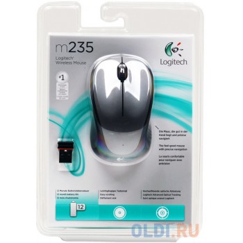 Мышь беспроводная Logitech M325 чёрный серебристый USB 910-002334
