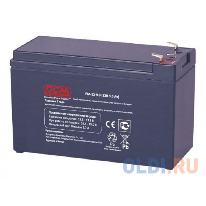 Батарея Powercom PM-12-9.0 12Вт 9Ач