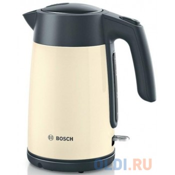 Чайник электрический Bosch TWK7L467 1.7л. 2400Вт бежевый (корпус: нержавеющая сталь)