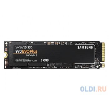 Твердотельный накопитель SSD M.2 NVMe 250GB Samsung 970 EVO Plus (R3500/W2300Mb/s, V-NAND 3-bit MLC, Phoenix, PCIe, 2280) (MZ-V7S250BW)